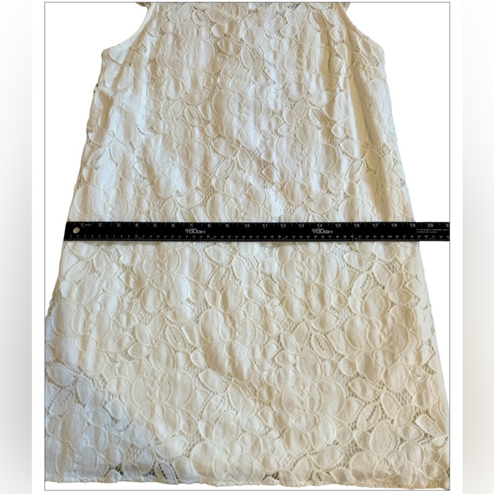Monteau Ladies’ Elegant White Lace A-line Summer Dress Size L - Picture 5 of 10